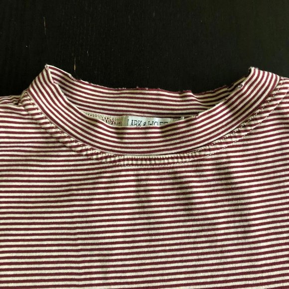 Lark & Wolff striped mock neck - Picture 3 of 4